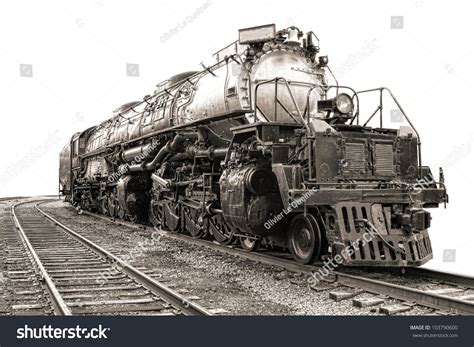 Vintage Steam Engine Railroad Freight Train Locomotive