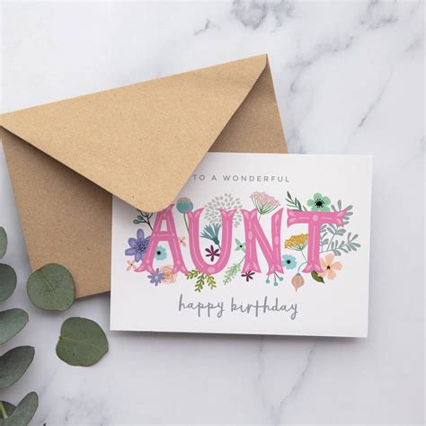Wonderful Aunt Birthday Card By Paperpaper