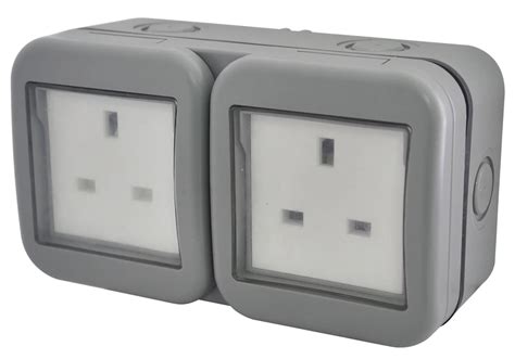 diall  grey double external switched socket departments diy  bq