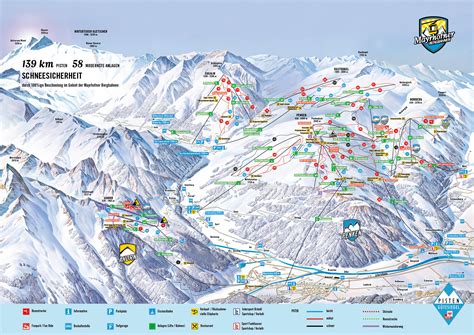 finkenberg skigebiet ski und gletscherwelt zillertal  pistenplan skikarte panoramakarte