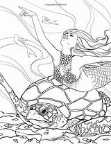 Coloring Pages Adult Selina Fenech Fantasy Mermaid Fairy Mermaids Colouring Books Dragons Sheets Mystical Dragon Mythical Elf Book Elves Coloriage sketch template