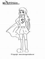 Girl Coloring Pages Super Superhero Printable Girls Fantasy Drawing Kids Easy Printables Thank Please Library Clipart Comments Adults sketch template
