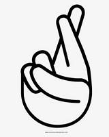Crossed Fingers Emoji Clipartkey 54kb sketch template