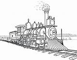 Train Drawing Steam Coloring Pages Engine Simple Printable Getdrawings sketch template