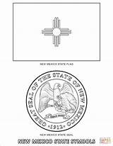 Mexico Coloring State Symbols Pages sketch template