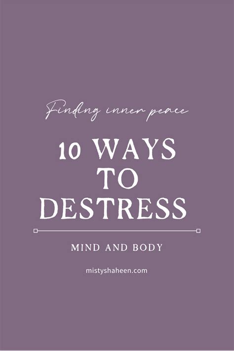 10 ways to destress your mind and body misty shaheen ways to