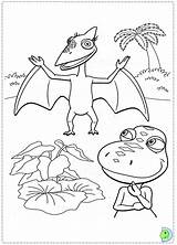 Dinokids Coloring Train Close sketch template