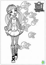 Monster High Coloring Dinokids Pages Close Print Coloringdolls sketch template