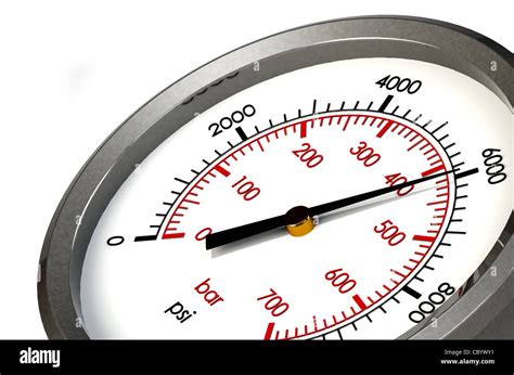 pressure gauge reading  pressure   psi stock photo alamy
