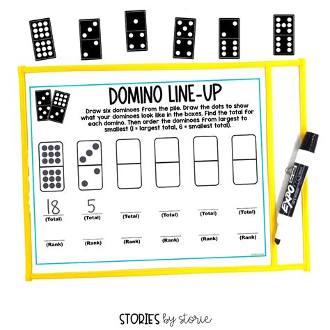 dominoes activities  practice pages   primary classroom