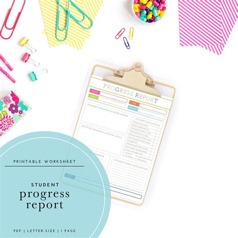 printable student progress report