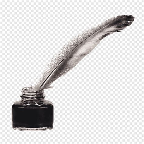 paper quill fountain  inkwell feather ink pencil png pngegg
