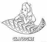 Claudine Naam Kleurplaten sketch template