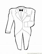 Tuxedo Coloring Drawing Printable Pages Template Overalls Clothing 5kb 792px Clipartmag Popular sketch template