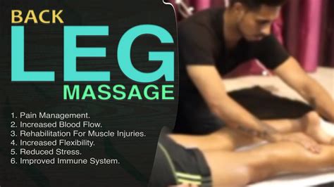 back leg massage techniques fitness massage leg massage tutorial