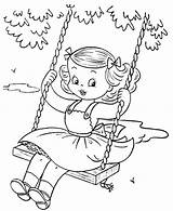 Little Girl Coloring Pages Characters Printable Kb Playing sketch template