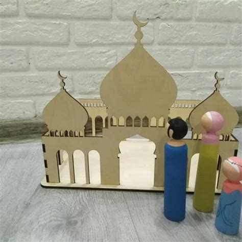 laser cut kids islamic toy mosque toy masjid playhouse muslim kids