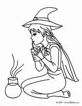 Potion Coloring Witch Pages Tests Sorceress Print Halloween Hellokids Color Lovely Testing sketch template