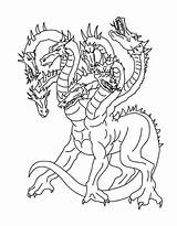 Coloring Pages Hydra Greek Mythology God Dragon Creatures Gods Creature Animals Zeus Drawing Goddesses Mythological Lernean Colouring Color Made Getcolorings sketch template