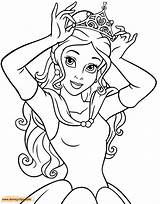 Belle Disney Coloring Beast Pages Beauty Princess Printable Color Tinkerbell Clash Royale Beautiful Christmas Putting Crown Her Disneyclips Colouring Print sketch template