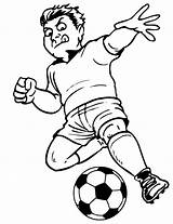 Soccer Coloring Pages Printable Kids Player Football Play Clipart Kick Colouring Foot Ball Template Sports Ready Gif Old Templates Related sketch template