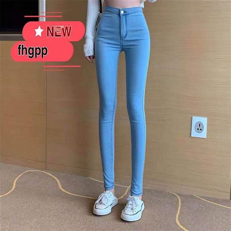 December Jeans Pants Explosion High Waist Fashionable Skinny Strechable
