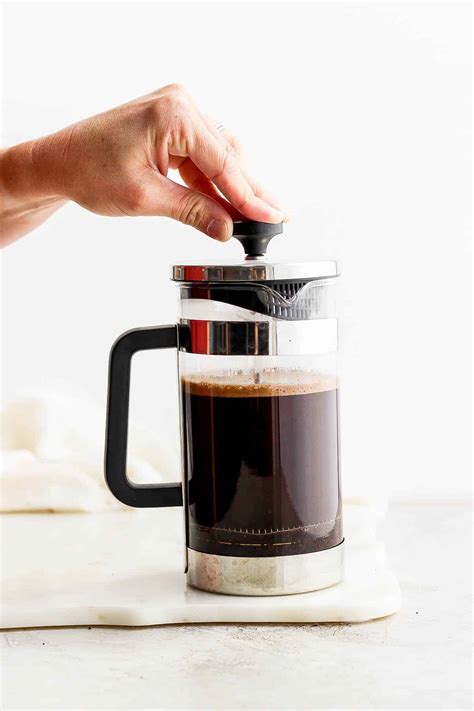 french press simple easy  wooden skillet