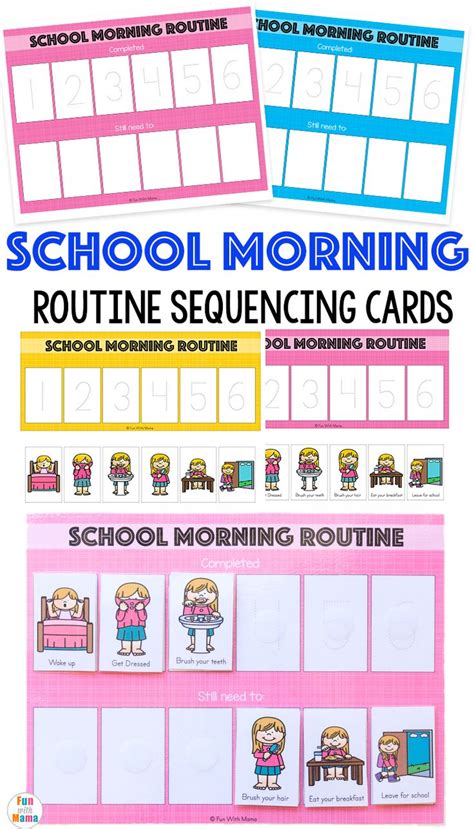 kids schedule morning routine  school school morning routine kids