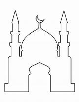 Crafts Outline Islamic Printable Kids Mosque Ramadan Pattern Template Stencils Eid Coloring Islam Creating Print Use Pdf Craft Pages Stencil sketch template