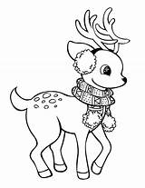 Reindeer Coloring Christmas Pages Cute Drawing Lineart Color Deviantart Sheets Colouring Deer Line Kids Printable Drawings Cliparts Colour Winter Xmas sketch template
