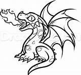 Dragon Fire Breathing Drawing Draw Baby Easy Drawings Coloring Dragons Board Step Choose Sheets sketch template