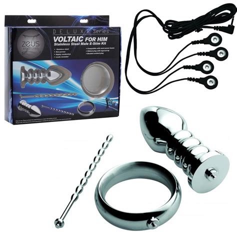 zeus deluxe deluxe series voltaic for him stainless steel male e stim