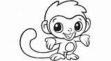 Monkey Coloring Printable Pages Color Getdrawings sketch template