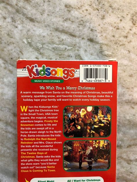 kidsongs     merry christmas vhs  tested rare vintage