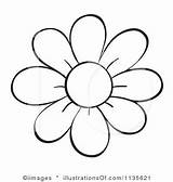 Outline Flower Flowers Clipart Drawing Simple Printable Illustration Drawings Royalty Outlines Rf Coloring Spring Pages Pattern Silhouette Sample Daisy Clipground sketch template