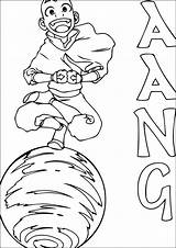 Airbender Appa Mcoloring Aang Korra sketch template