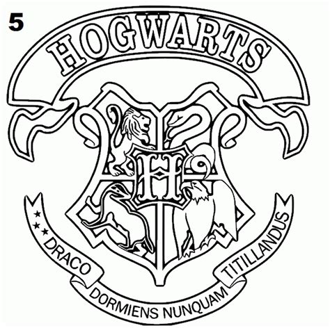 hogwarts crest coloring page coloring home