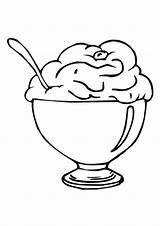 Ice Cream Clip Clipart Sundae Cup Coloring Bowl Cliparts Pages Drawing Sunday Cartoon Line Peanut Butter Cone Coffee Peanuts Jelly sketch template