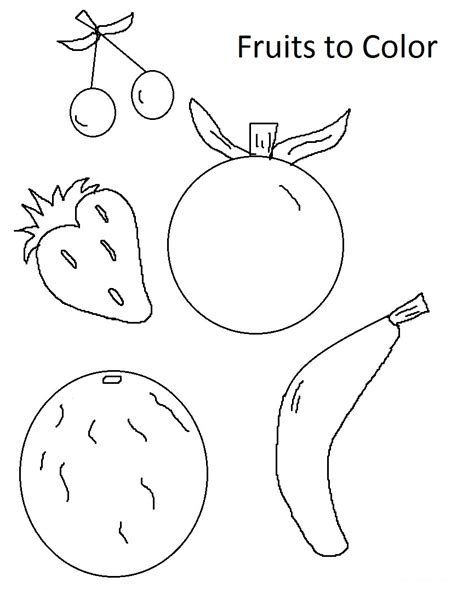 printable images  fruits  color coloring pages