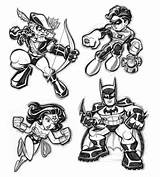 Squad Hero Super Coloring Superhero sketch template