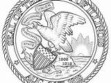 State Washington Coloring Pages Flag Getcolorings Seal Printable Presidential Color sketch template