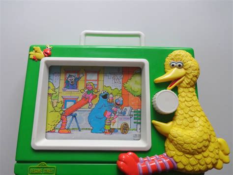 vintage sesame street  box tv toy  etsy vintage toys toys