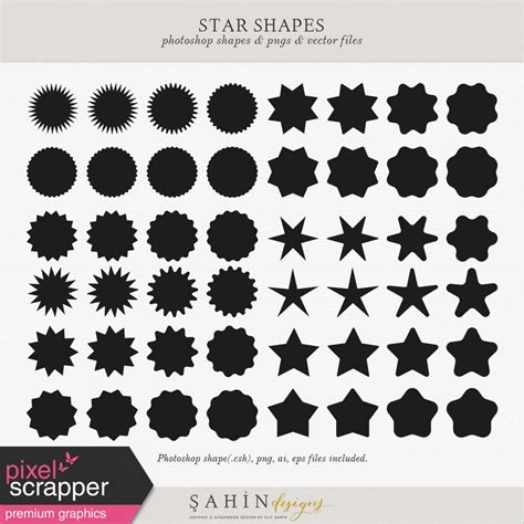 star shapes  elif sahin graphics kit pixel scrapper digital