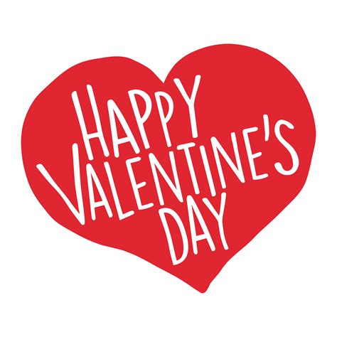 happy valentines day heart  vector art  vecteezy