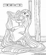 Colorear Rapunzel Enredados Princesas Tangled Princesa Mascota Fieltro Octubre sketch template