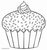 Cupcake Coloring Pages Print Printable Color Getcolorings Pag sketch template