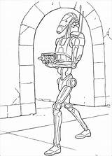 Wars Star Coloring Pages Printable Color Droids sketch template