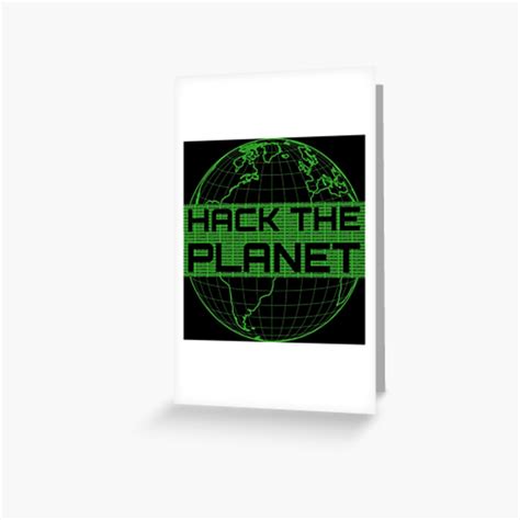 hack  planet green globe design  computer hackers greeting