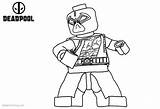 Coloring Lego Deadpool Pages Line Drawing sketch template