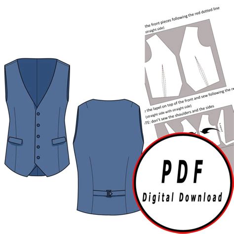 template printable vest pattern fillable form